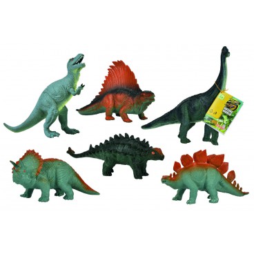 Gumový dinosaurus 16-21cm, 6 druhů