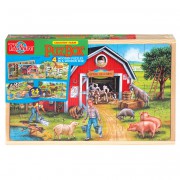 Dřevěné puzzle Farma 4 v 1