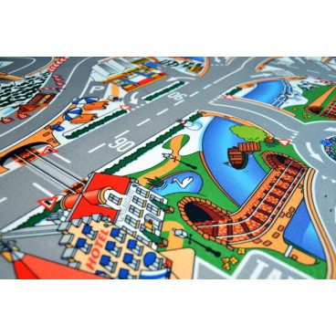 Dětský koberec Hrací koberec Zasněžené město, 80 x 120 cm