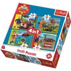 Požárník Sam Puzzle 4v1 II. (35 + 48 + 54 + 70 dílků)