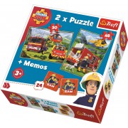 Požárník Sam Puzzle 2v1 + pexeso (30 + 48 dílků)