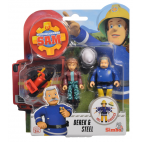 Požárník Sam - dvě figurky s příslušenstvím (Derek a Steel)